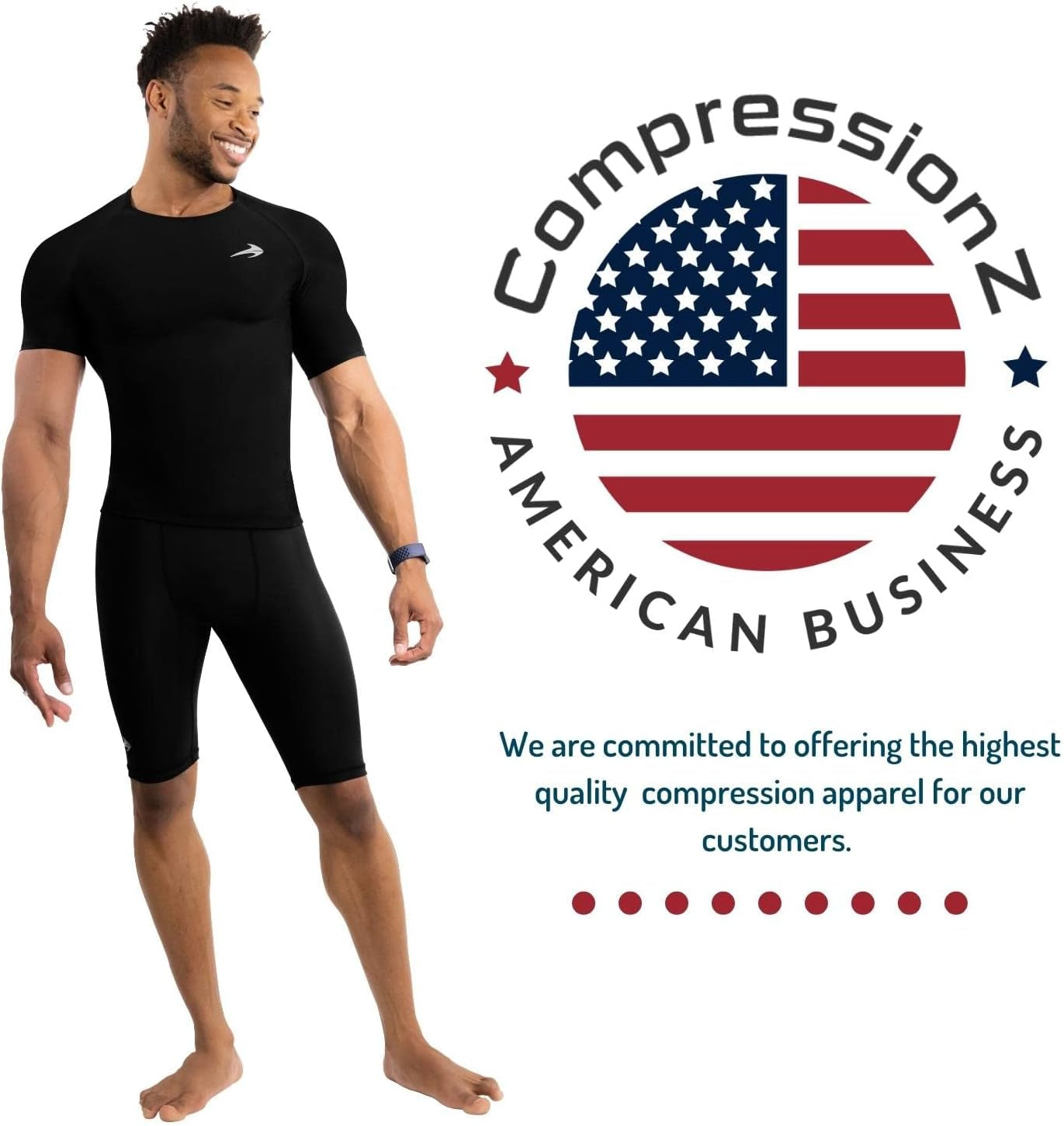 Men'S Compression Shirt - Athletic Base Layer for Workouts Running Dry Fit Athletic Training Black Large